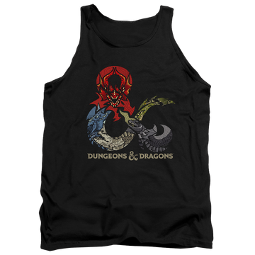 Black men's tank with Dungeons & Dragons Dragons In Dragons graphic