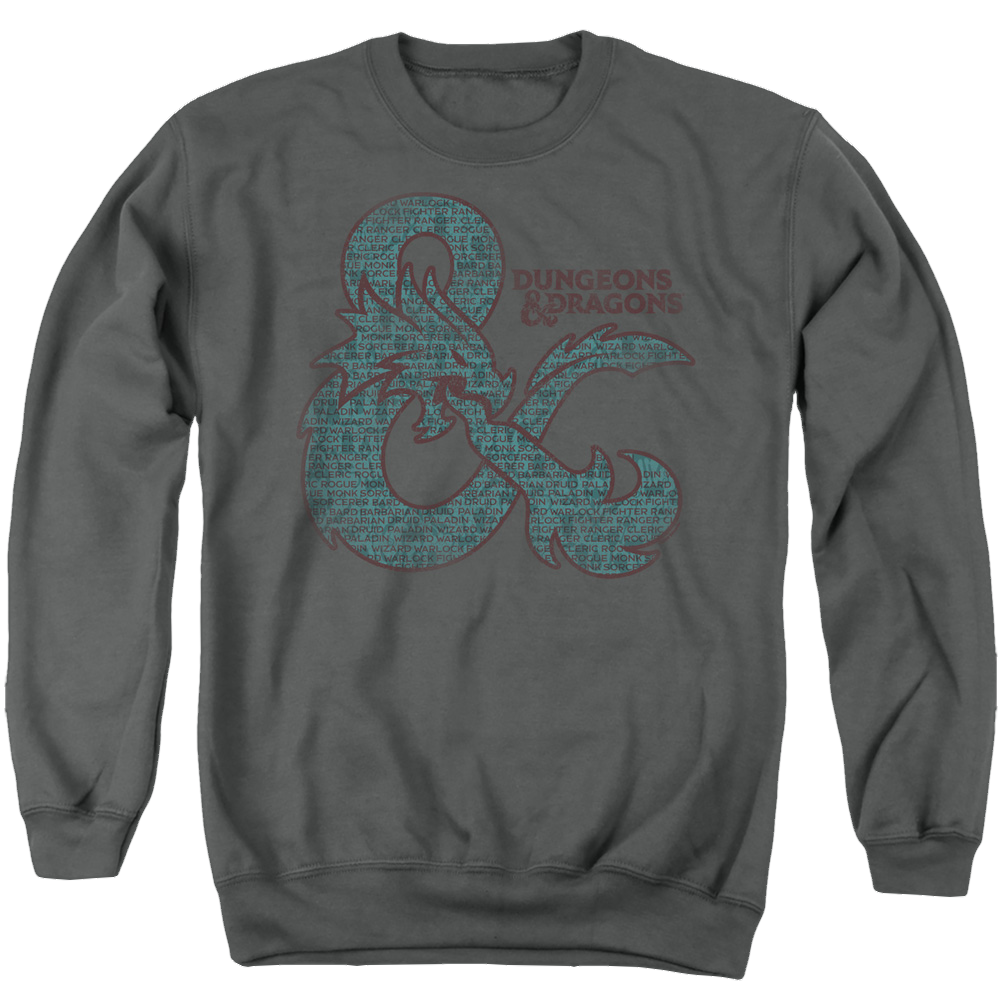 Dungeons & Dragons Ampersand Classes - Men's Crewneck Sweatshirt Men's Crewneck Sweatshirt Dungeons & Dragons   