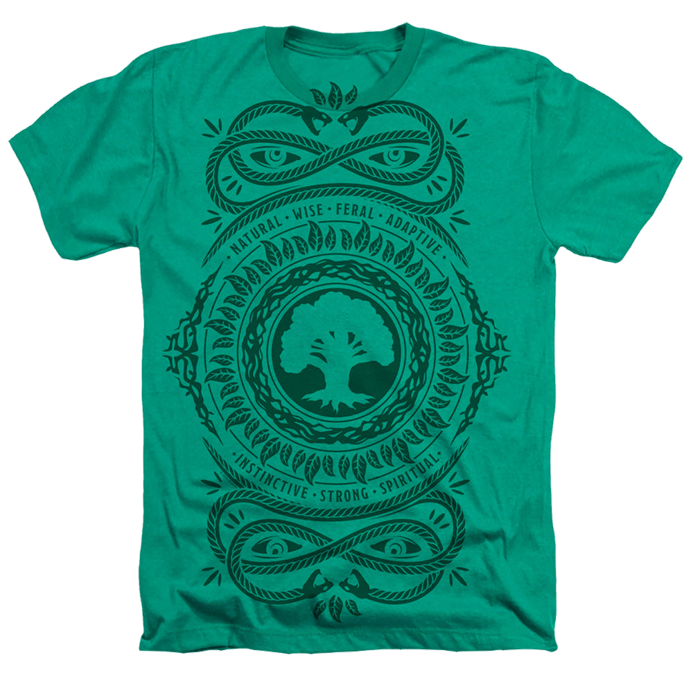 Magic the Gathering Green Mana - Men's All-Over Heather T-Shirt Men's All-Over Heather T-Shirt Magic the Gathering   