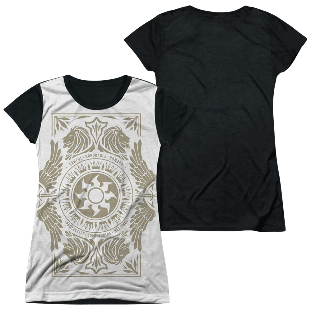 Magic the Gathering White Mana - Juniors Black Back T-Shirt Juniors Black Back T-Shirt Magic the Gathering   