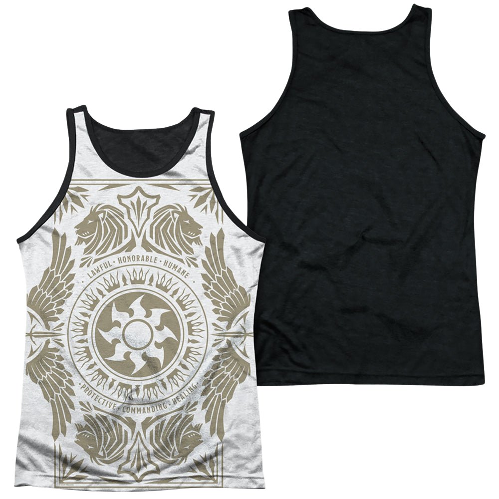 Magic the Gathering White Mana - Men's Black Back Tank Top Men's Black Back Tank Magic the Gathering   