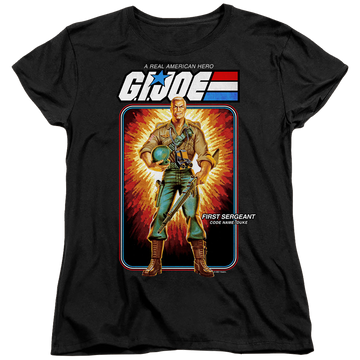 Black women's t-shirt with G.I. Joe Duke Card graphic