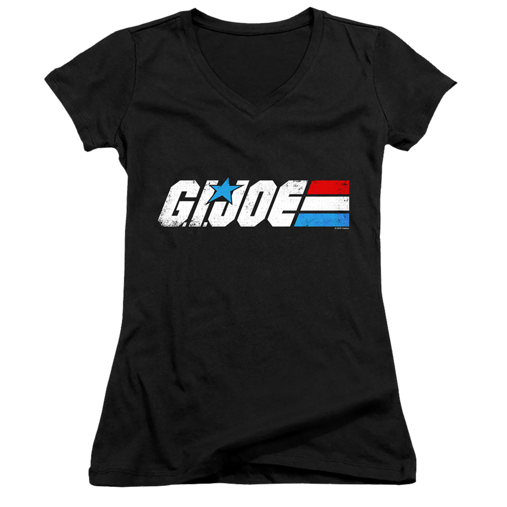 G.I. Joe Distressed Logo - Juniors V-Neck T-Shirt Juniors V-Neck T-Shirt G.I. Joe   
