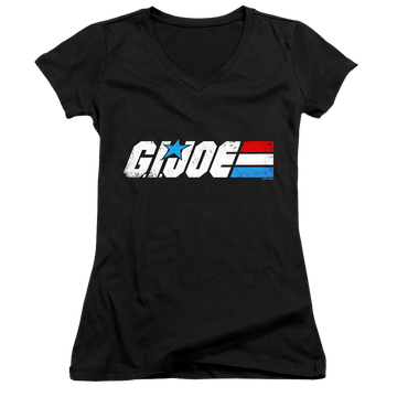 G.I. Joe Distressed Logo - Juniors V-Neck T-Shirt Juniors V-Neck T-Shirt G.I. Joe   