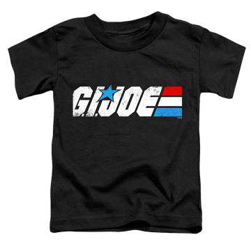 Black toddler t-shirt with G.I. Joe Distressed Logo graphic
