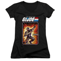 G.I. Joe Snake Eyes Card - Juniors V-Neck T-Shirt Juniors V-Neck T-Shirt G.I. Joe   