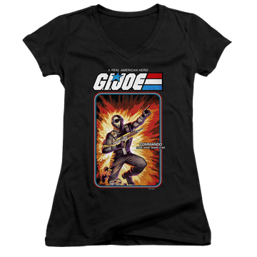 G.I. Joe Snake Eyes Card - Juniors V-Neck T-Shirt Juniors V-Neck T-Shirt G.I. Joe   