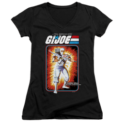 G.I. Joe Storm Shadow Card - Juniors V-Neck T-Shirt Juniors V-Neck T-Shirt G.I. Joe   