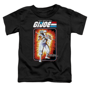 Black toddler t-shirt with G.I. Joe Storm Shadow Card graphic