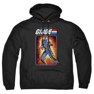 Black pullover hoodie with G.I. Joe Cobra Commander Card graphic