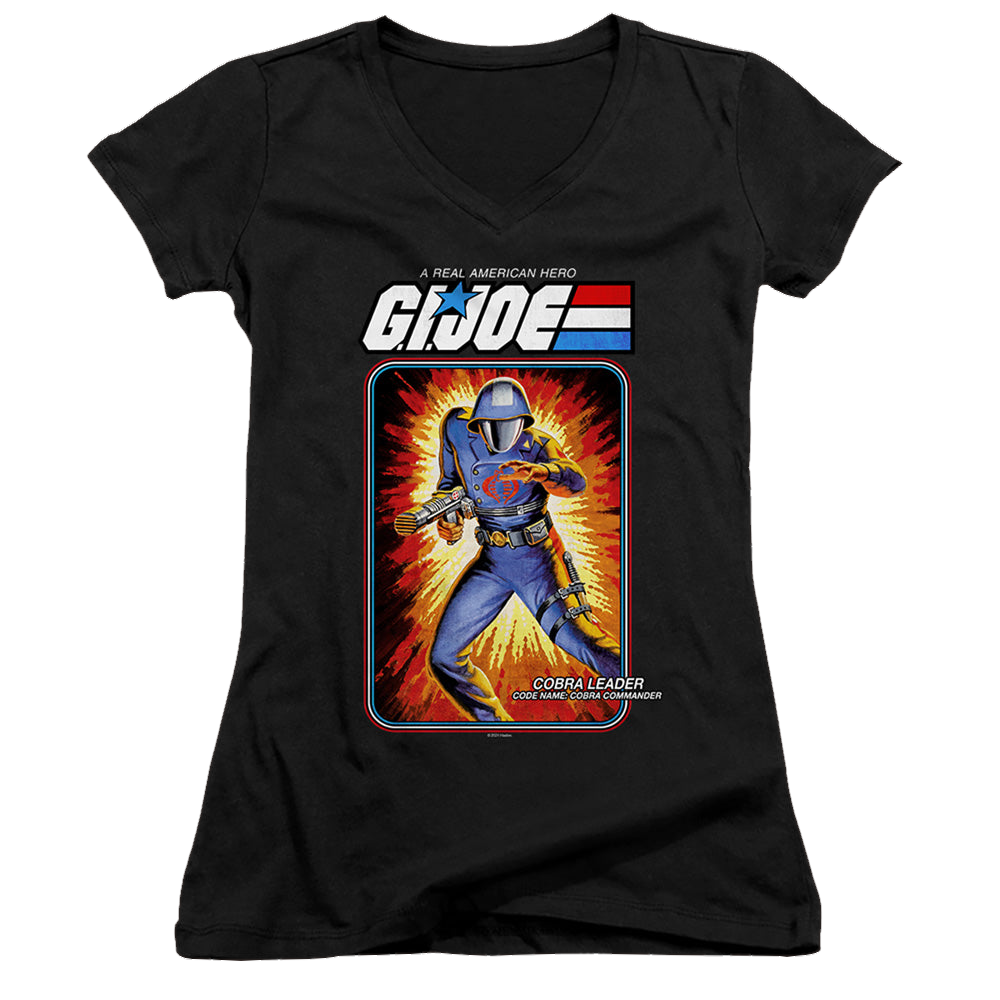 G.I. Joe Cobra Commander Card - Juniors V-Neck T-Shirt Juniors V-Neck T-Shirt G.I. Joe   