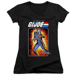 G.I. Joe Cobra Commander Card - Juniors V-Neck T-Shirt Juniors V-Neck T-Shirt G.I. Joe   