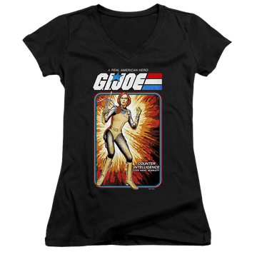G.I. Joe Scarlett Card - Juniors V-Neck T-Shirt Juniors V-Neck T-Shirt G.I. Joe   
