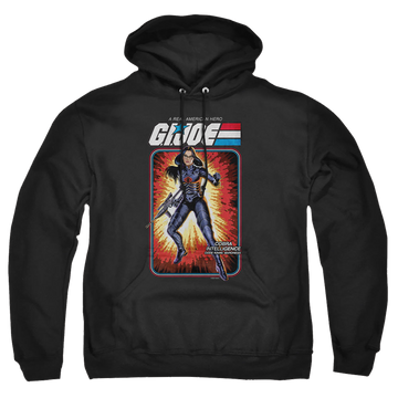 Black pullover hoodie with G.I. Joe Baroness Card graphic