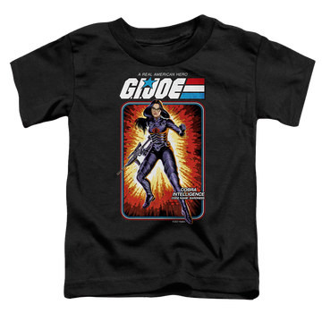 Black toddler t-shirt with G.I. Joe Baroness Card graphic