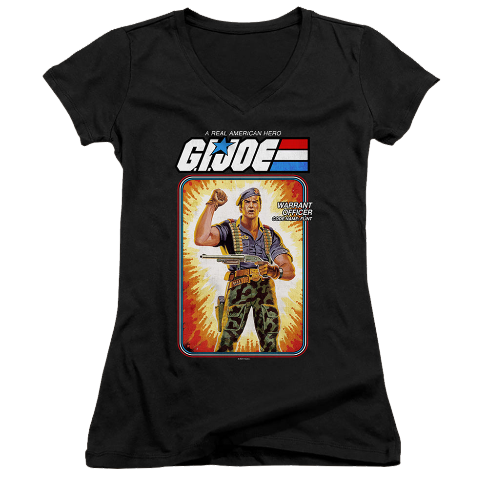 G.I. Joe Flint Card - Juniors V-Neck T-Shirt Juniors V-Neck T-Shirt G.I. Joe   