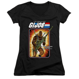 G.I. Joe Roadblock Card - Juniors V-Neck T-Shirt Juniors V-Neck T-Shirt G.I. Joe   