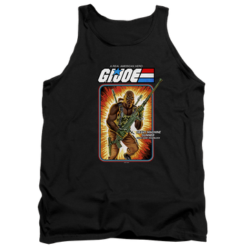 Black men's tank with G.I. Joe Roadblock Card graphic