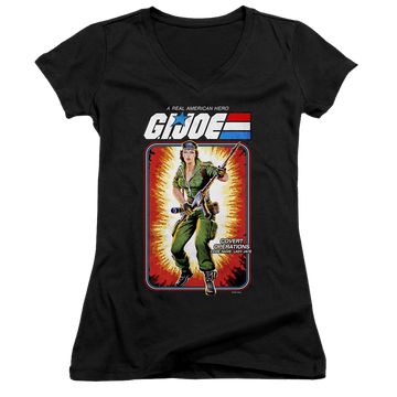 G.I. Joe Lady Jaye Card - Juniors V-Neck T-Shirt Juniors V-Neck T-Shirt G.I. Joe   