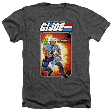 Charcoal men's heather t-shirt with G.I. Joe Shipwreck Card graphic