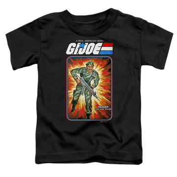 Black toddler t-shirt with G.I. Joe Stalker Card graphic