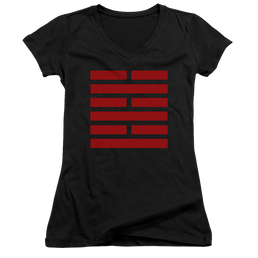 G.I. Joe Snake Eyes Symbol - Juniors V-Neck T-Shirt Juniors V-Neck T-Shirt G.I. Joe   