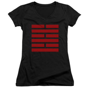 G.I. Joe Snake Eyes Symbol - Juniors V-Neck T-Shirt Juniors V-Neck T-Shirt G.I. Joe   