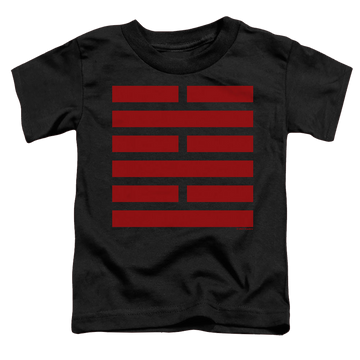 Black toddler t-shirt with G.I. Joe Snake Eyes Symbol graphic