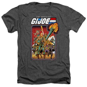 Charcoal men's heather t-shirt with G.I. Joe Hero Group graphic