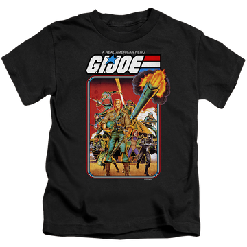 Black kid's t-shirt for ages 4 to 7 with G.I. Joe Hero Group graphic