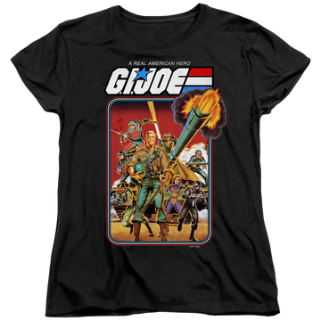 Black women's t-shirt with G.I. Joe Hero Group graphic