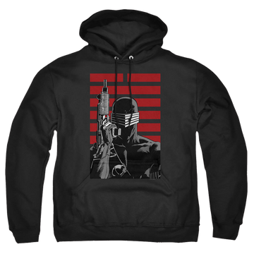 Black pullover hoodie with G.I. Joe Snake Eyes Ninja graphic