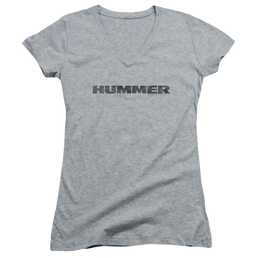 Hummer Distressed Hummer Logo Juniors V-Neck T-Shirt Juniors V-Neck T-Shirt Hummer   