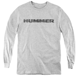 Hummer Distressed Hummer Logo - Youth Long Sleeve T-Shirt Youth Long Sleeve T-Shirt Hummer   