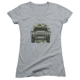 Hummer Lead Or Follow Juniors V-Neck T-Shirt Juniors V-Neck T-Shirt Hummer   
