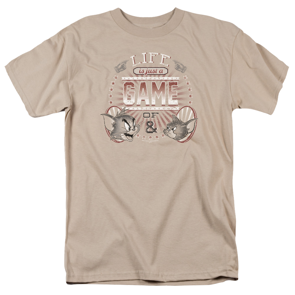 Tom and Jerry Life Is A Game Men's Regular Fit T-Shirt Men's Regular Fit T-Shirt Tom and Jerry   