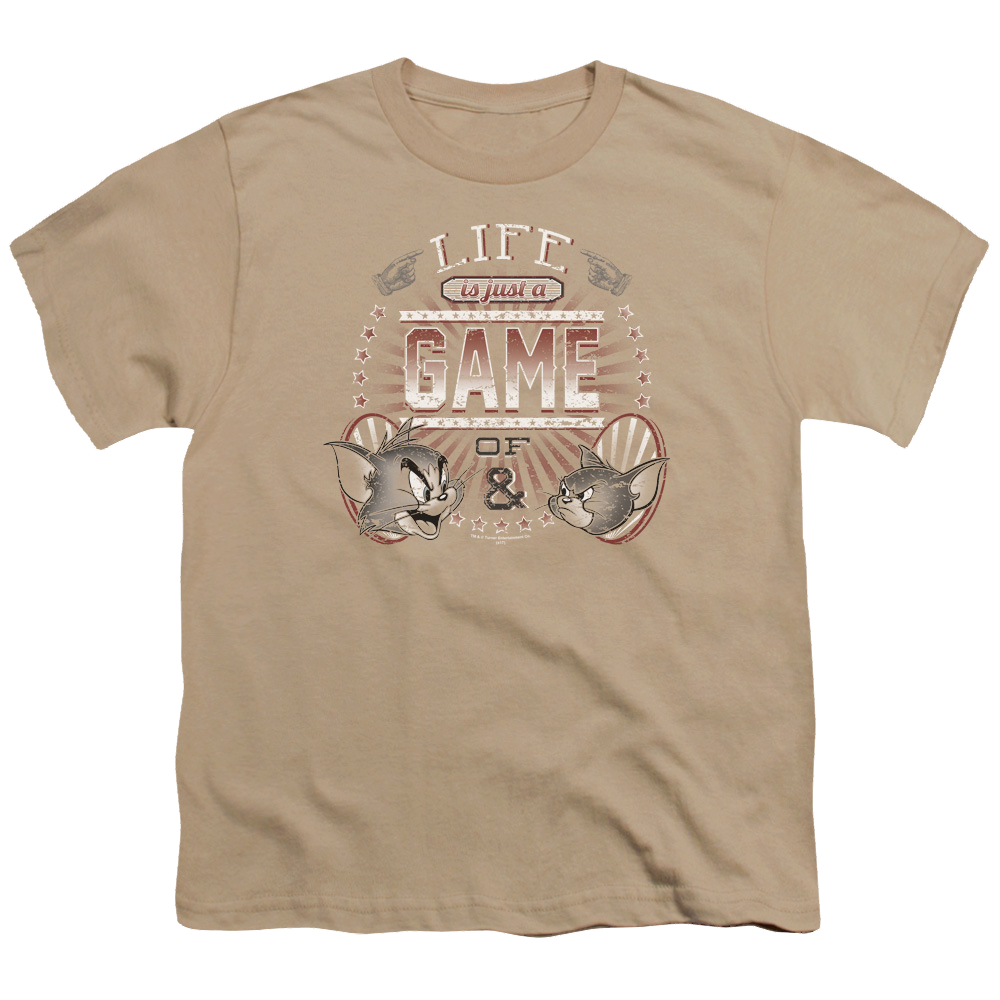 Tom and Jerry Tom And Jerry/Life Is A Game - Youth T-Shirt Youth T-Shirt (Ages 8-12) Tom and Jerry   