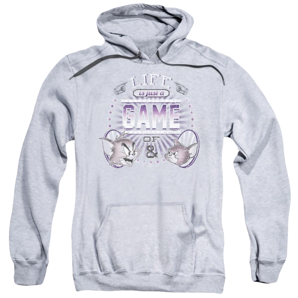 Tom and Jerry Life Is A Game Pullover Hoodie Pullover Hoodie Tom and Jerry   