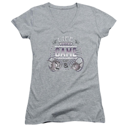 Tom and Jerry Life Is A Game Juniors V-Neck T-Shirt Juniors V-Neck T-Shirt Tom and Jerry   