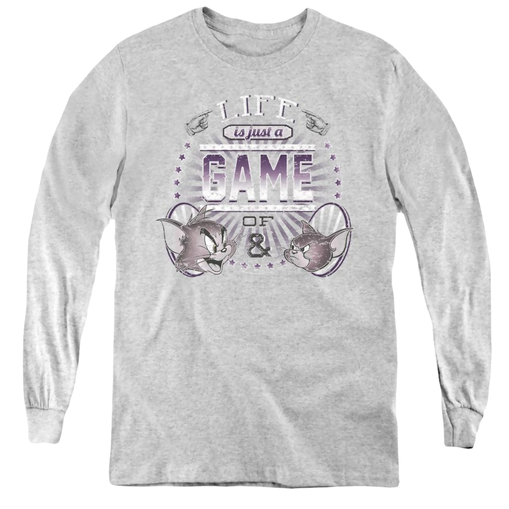 Tom And Jerry Life Is A Game - Youth Long Sleeve T-Shirt Youth Long Sleeve T-Shirt Tom and Jerry   