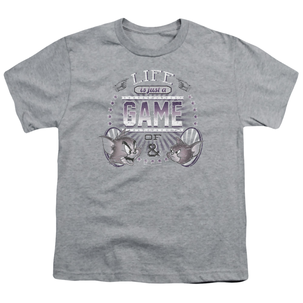 Tom and Jerry Life Is A Game - Youth T-Shirt Youth T-Shirt (Ages 8-12) Tom and Jerry   