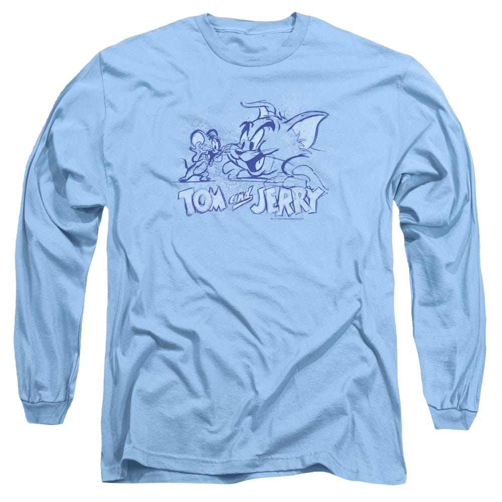 Tom and Jerry Sketchy Men's Long Sleeve T-Shirt Men's Long Sleeve T-Shirt Tom and Jerry   