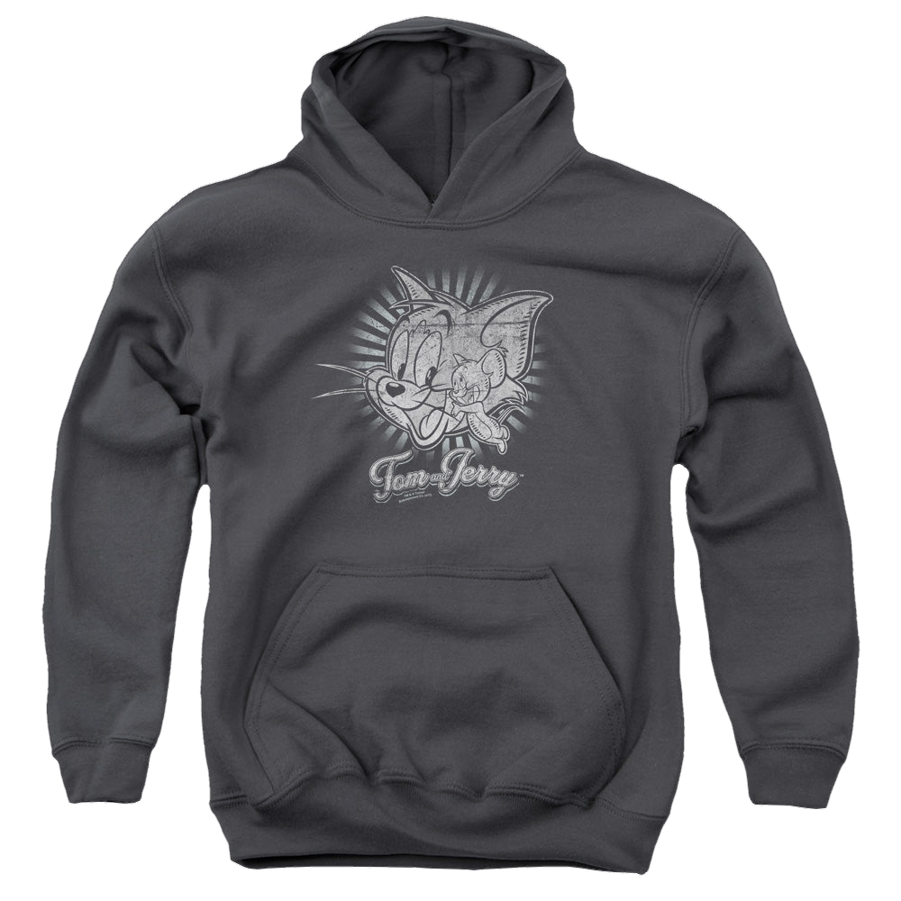 Tom and Jerry Tom And Jerry/Happy Classic Pals - Youth Hoodie Youth Hoodie (Ages 8-12) Tom and Jerry   
