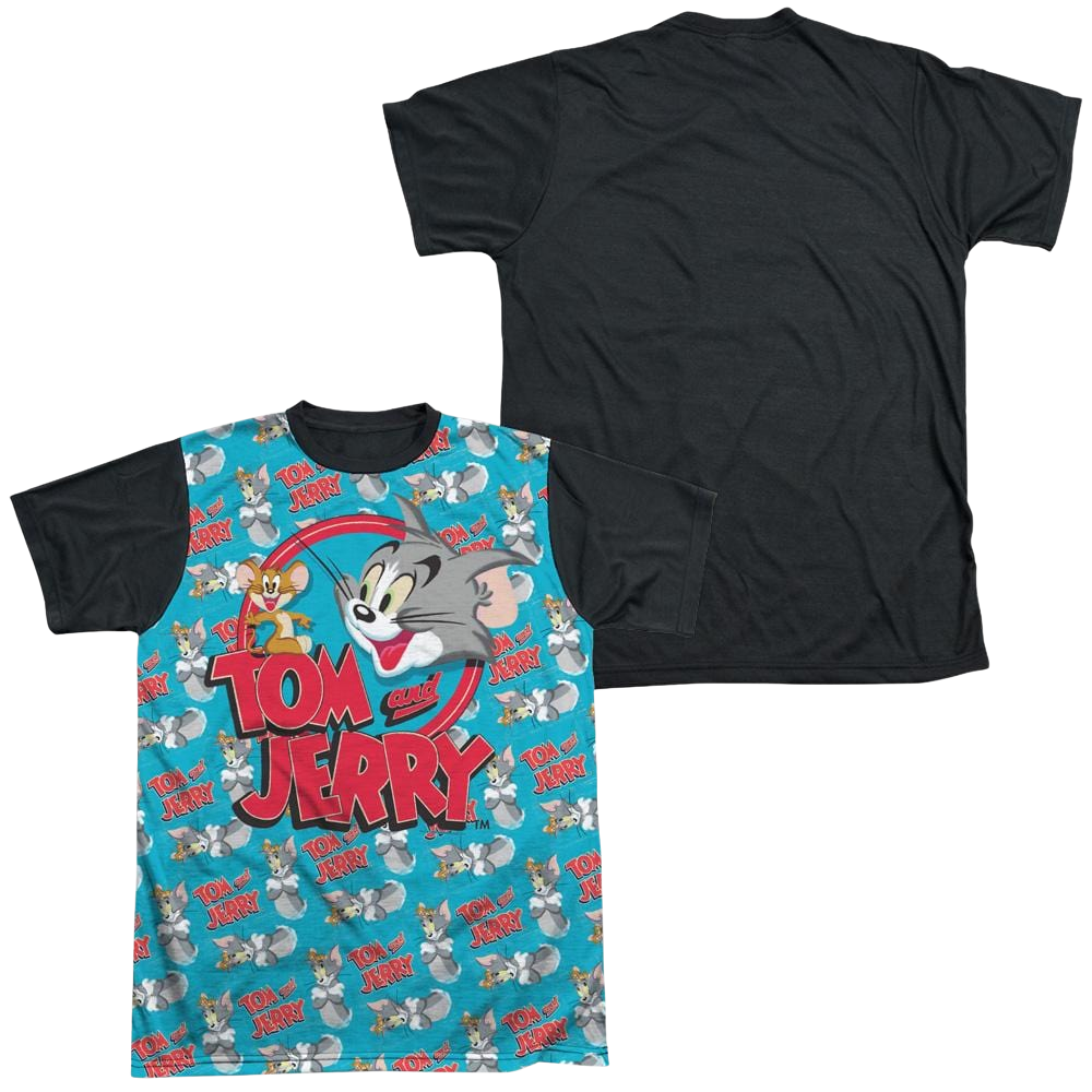 Tom and Jerry Double Trouble Men's Black Back T-Shirt Men's Black Back T-Shirt Tom and Jerry   