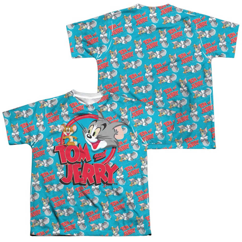 Tom and Jerry Double Trouble (Front/Back Print) - Youth All-Over Print T-Shirt Youth All-Over Print T-Shirt (Ages 8-12) Tom and Jerry   