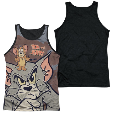 Tom and Jerry Up To No Good men's black back tank