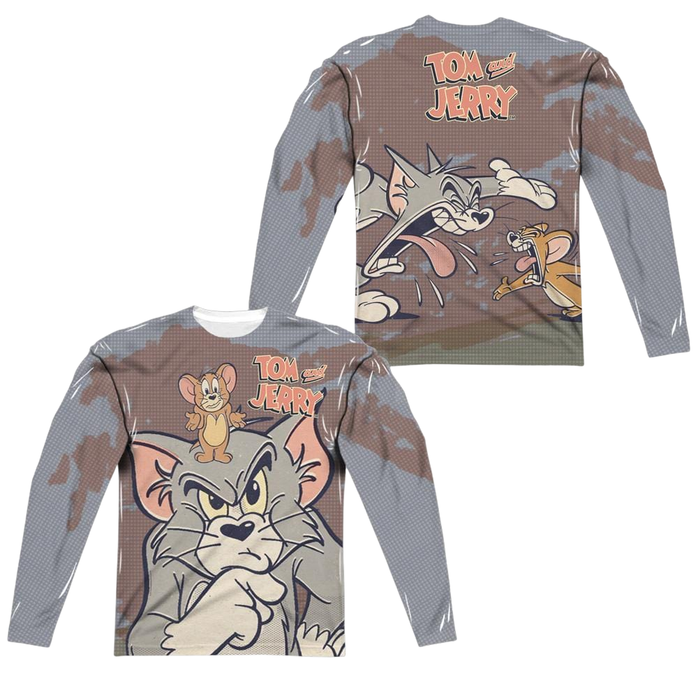 Tom and Jerry Up To No Good Men's All-Over Print T-Shirt Men's All-Over Print Long Sleeve Tom and Jerry   