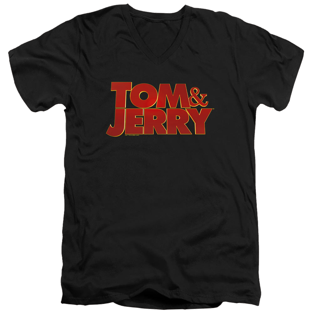 Tom and Jerry Movie Logo - Men's V-Neck T-Shirt Men's V-Neck T-Shirt Tom and Jerry   