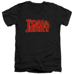 Tom and Jerry Movie Logo - Men's V-Neck T-Shirt Men's V-Neck T-Shirt Tom and Jerry   