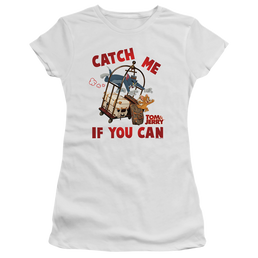 Tom and Jerry Catch Me If You Can - Juniors T-Shirt Juniors T-Shirt Tom and Jerry   